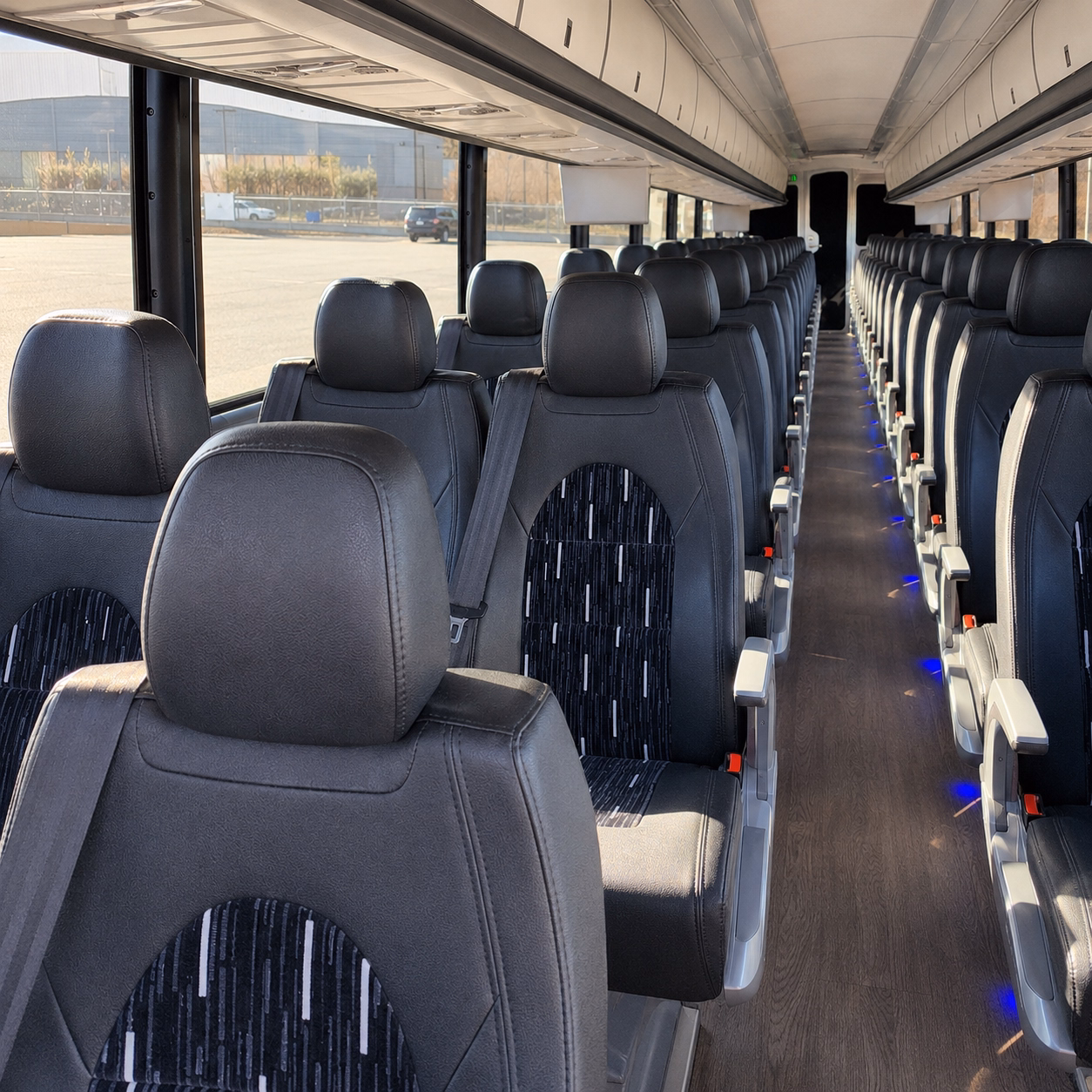 charter bus shuttles between winston salem government buildings and the benton convention center