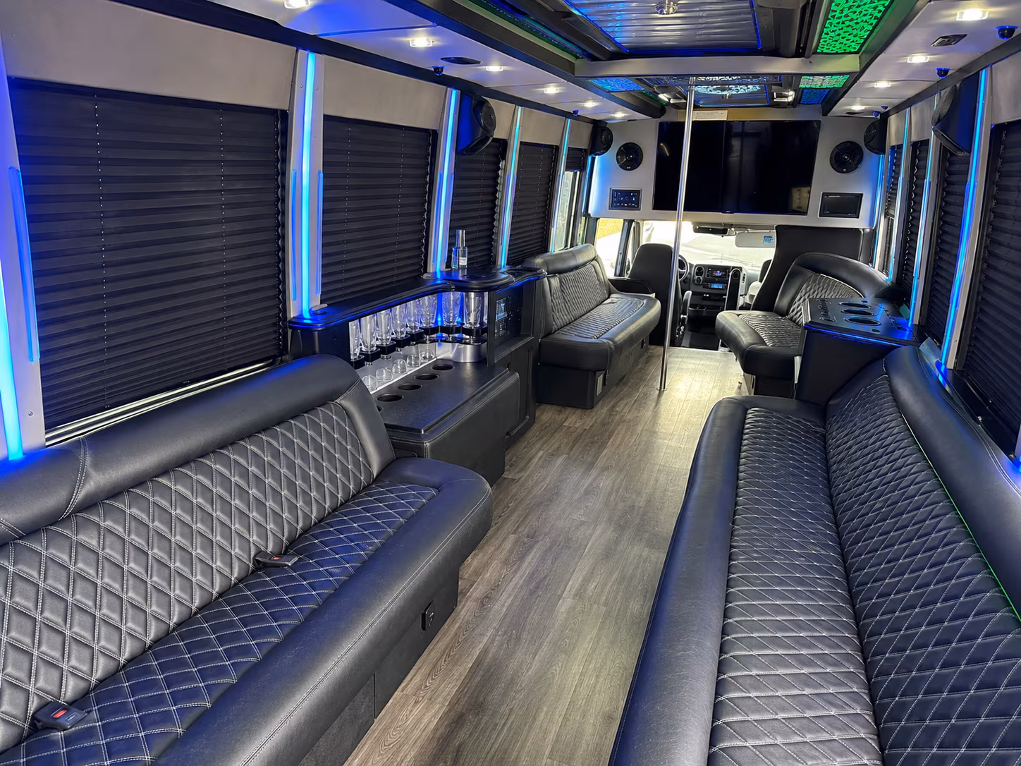let the party bus set the tone before the first song plays